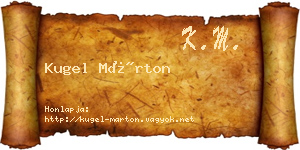 Kugel Márton névjegykártya